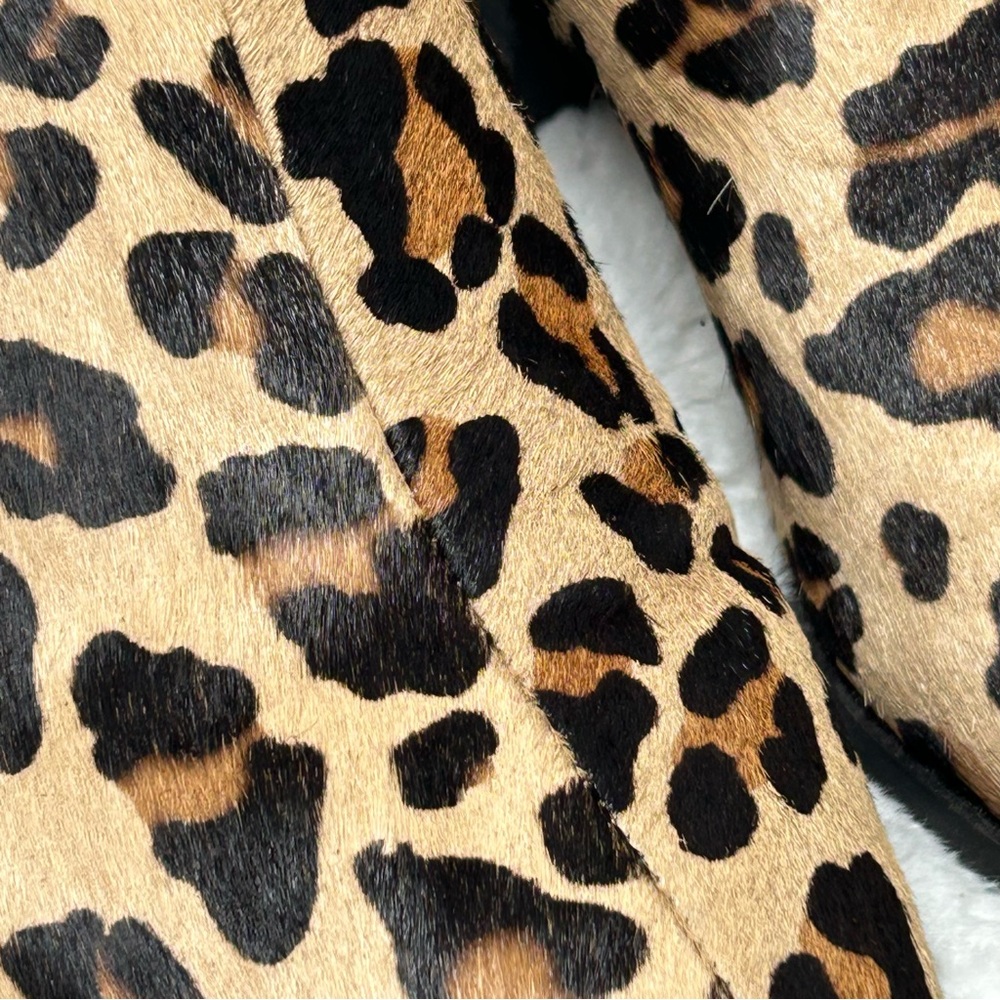 Steve Madden PALACE LEOPARD Calf Hair Leopard Print Cuban Heel Ankle Booties - Picture 6 of 12